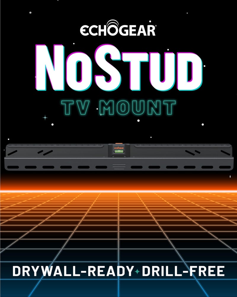 ECHOGEAR حامل تلفاز ECHOGEAR بدون دعامات للجدران الجافة - تصميم نحيف بدون حفر يحمل التلفزيونات حتى 100 رطل مع المسامير - تركيب سهل بدون دعامات بدون الحاجة للحفر - Image 2